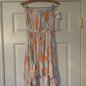 O’Neill Strapless Hi Low Print Dress